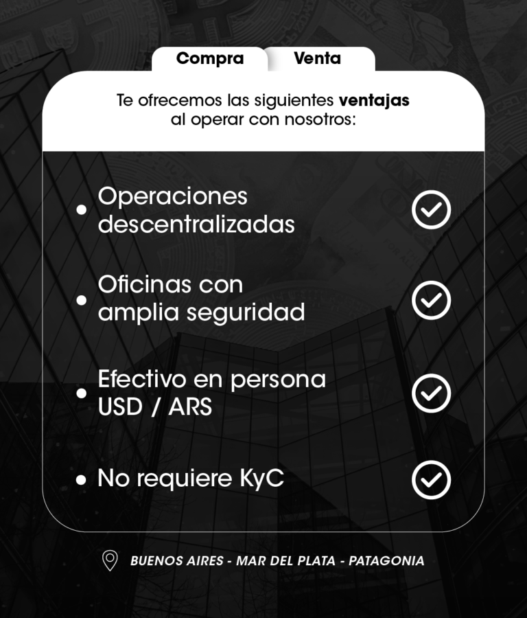 Ventajas de comprar criptomonedas en Argentina pagando en efectivo en persona